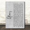 Randy Crawford Almaz Grey Rustic Script Song Lyric Quote Music Print