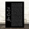 Dave Matthews Here On Out Black Script Song Lyric Quote Music Print