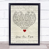 Kings Of Leon Sex On Fire Script Heart Song Lyric Quote Music Print