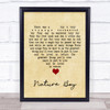 Nat King Cole Nature Boy Vintage Heart Song Lyric Quote Music Print