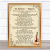 Ed Sheeran Happier Song Lyric Vintage Quote Print