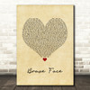 Frank Turner Brave Face Vintage Heart Song Lyric Quote Music Print
