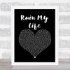 Zara Larsson Ruin My Life Black Heart Song Lyric Quote Music Print