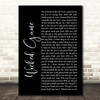 Chris Isaak Wicked Game Black Script Song Lyric Quote Music Print