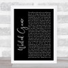 Chris Isaak Wicked Game Black Script Song Lyric Quote Music Print