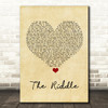 Nik Kershaw The Riddle Vintage Heart Song Lyric Quote Music Print