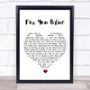 The Beatles For You Blue White Heart Song Lyric Quote Music Print