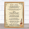 Take That Patience Song Lyric Vintage Quote Print