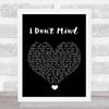 Defeater I Don't Mind Black Heart Song Lyric Quote Music Print