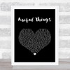 Lil Peep Awful Things Black Heart Song Lyric Quote Music Print