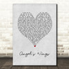 Westlife Angel's Wings Grey Heart Song Lyric Quote Music Print