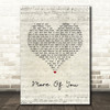 MAGIC! More Of You Script Heart Song Lyric Quote Music Print