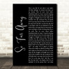 Staind So Far Away Black Script Song Lyric Quote Music Print