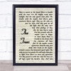 Rush The Trees Vintage Script Song Lyric Quote Music Print