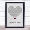Zapp Computer Love Grey Heart Song Lyric Quote Music Print
