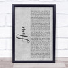 Edward Sharpe And The Magnetic Zeros Home Grey Rustic Script Song Lyric Quote Music Print