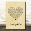 5 Seconds Of Summer Invisible Vintage Heart Song Lyric Quote Music Print