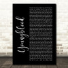 5 Seconds Of Summer Youngblood Black Script Song Lyric Quote Music Print