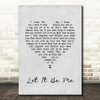 The Everly Brothers Let It Be Me Grey Heart Song Lyric Quote Music Print