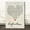 Christina Aguilera Reflection Script Heart Song Lyric Quote Music Print