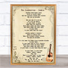 The Cranberries Zombie Song Lyric Vintage Quote Print