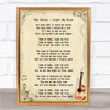The Doors Light My Fire Song Lyric Vintage Quote Print