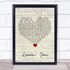 Minnie Ripperton Lovin' You Script Heart Song Lyric Quote Music Print