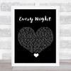 Imagine Dragons Every Night Black Heart Song Lyric Quote Music Print