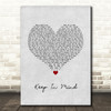 LoCash Cowboys Keep In Mind Grey Heart Song Lyric Quote Music Print