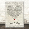 Ray LaMontagne Can I Stay Script Heart Song Lyric Quote Music Print