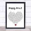 Andy Williams Happy Heart White Heart Song Lyric Quote Music Print
