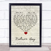 Nat King Cole Nature Boy Script Heart Song Lyric Quote Music Print
