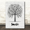 Nat King Cole Smile Music Script Tree Song Lyric Quote Music Print