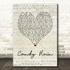 Soul For Real Candy Rain Script Heart Song Lyric Quote Music Print