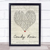 Soul For Real Candy Rain Script Heart Song Lyric Quote Music Print
