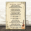 The Stone Roses Waterfall Song Lyric Vintage Quote Print