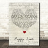 Donny Osmond Puppy Love Script Heart Song Lyric Quote Music Print