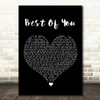 Foo Fighters Best Of You Black Heart Song Lyric Quote Music Print