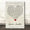 Hall & Oates Sara Smile Script Heart Song Lyric Quote Music Print