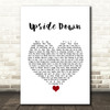 Jack Johnson Upside Down White Heart Song Lyric Quote Music Print