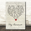 James Taylor My Romance Script Heart Song Lyric Quote Music Print