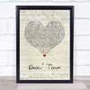 Lana Del Rey Doin' Time Script Heart Song Lyric Quote Music Print
