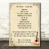 The Verve Lucky Man Song Lyric Vintage Quote Print