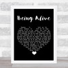 Company OBC Being Alive Black Heart Song Lyric Quote Music Print