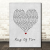 Johnny Cash Ring Of Fire Grey Heart Song Lyric Quote Music Print