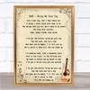 UB40 Bring Me Your Cup Song Lyric Vintage Quote Print