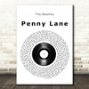 The Beatles Penny Lane Vinyl Record Song Lyric Quote Music Print