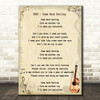 UB40 Come Back Darling Song Lyric Vintage Quote Print