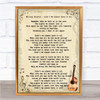 Whitney Houston Didn't We Almost Have It All Song Lyric Vintage Quote Print