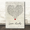 Incubus Love Hurts Script Heart Song Lyric Quote Music Print